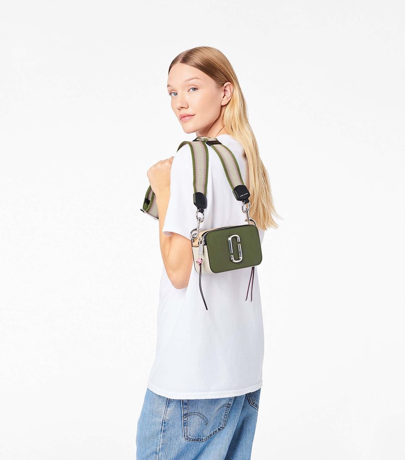 Marc Jacobs Crossbody Bags New Collection - Womens Colorblock Snapshot Green  / Multicolor