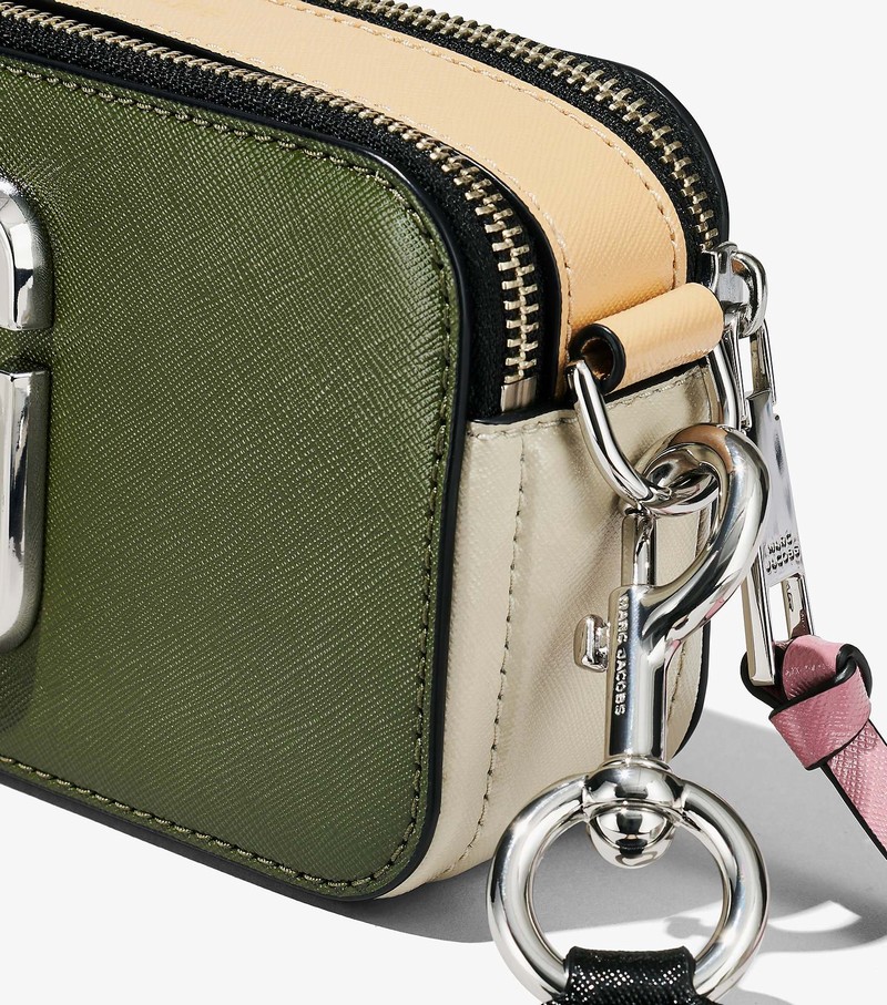 Marc Jacobs Crossbody Bags New Collection - Womens Colorblock Snapshot  Green / Multicolor