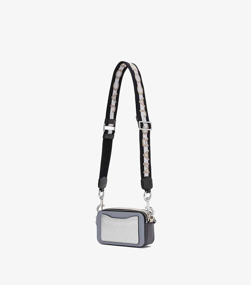 Marc Jacobs The Snapshot Leather Camera Bag In White,multicolor